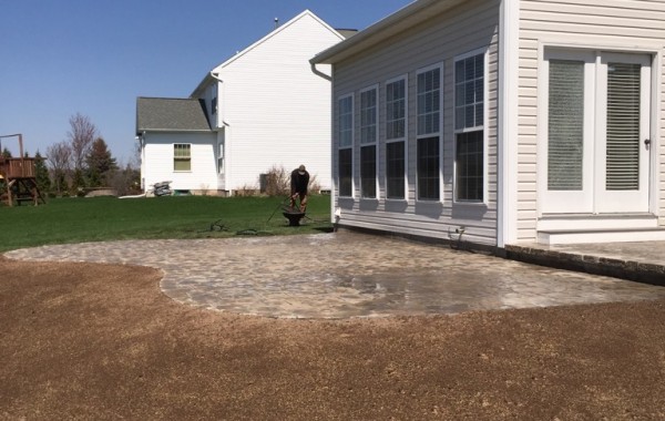 Patio build with large landing area